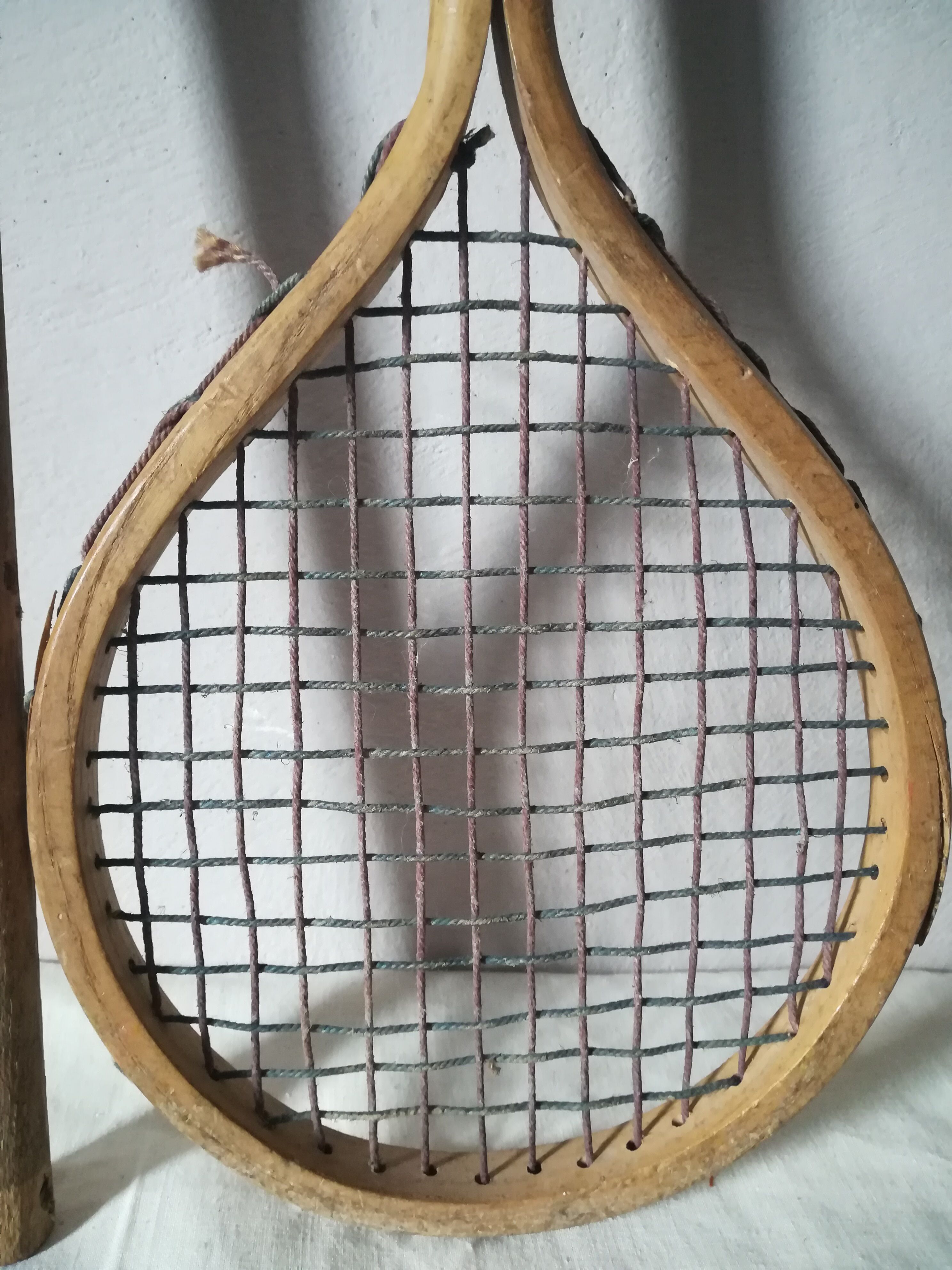 Duo of old wooden snowshoes