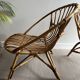 Vintage rattan shell armchairs