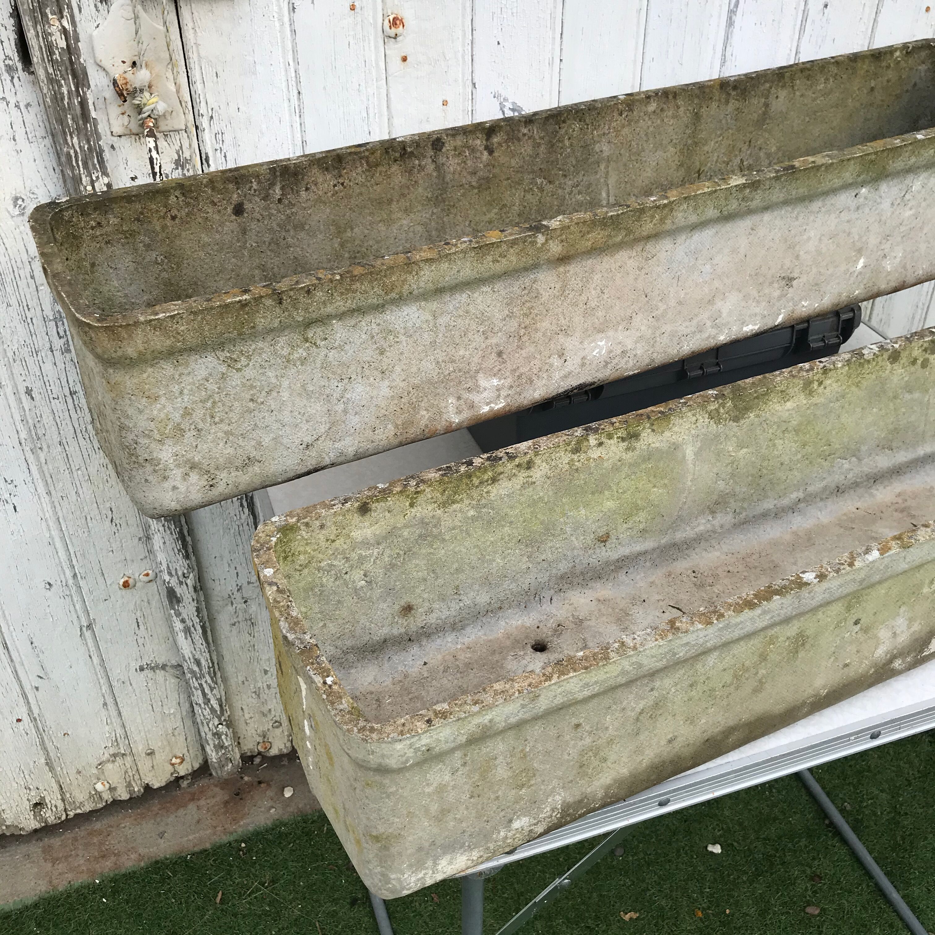 Pair of vintage fibrociment planters