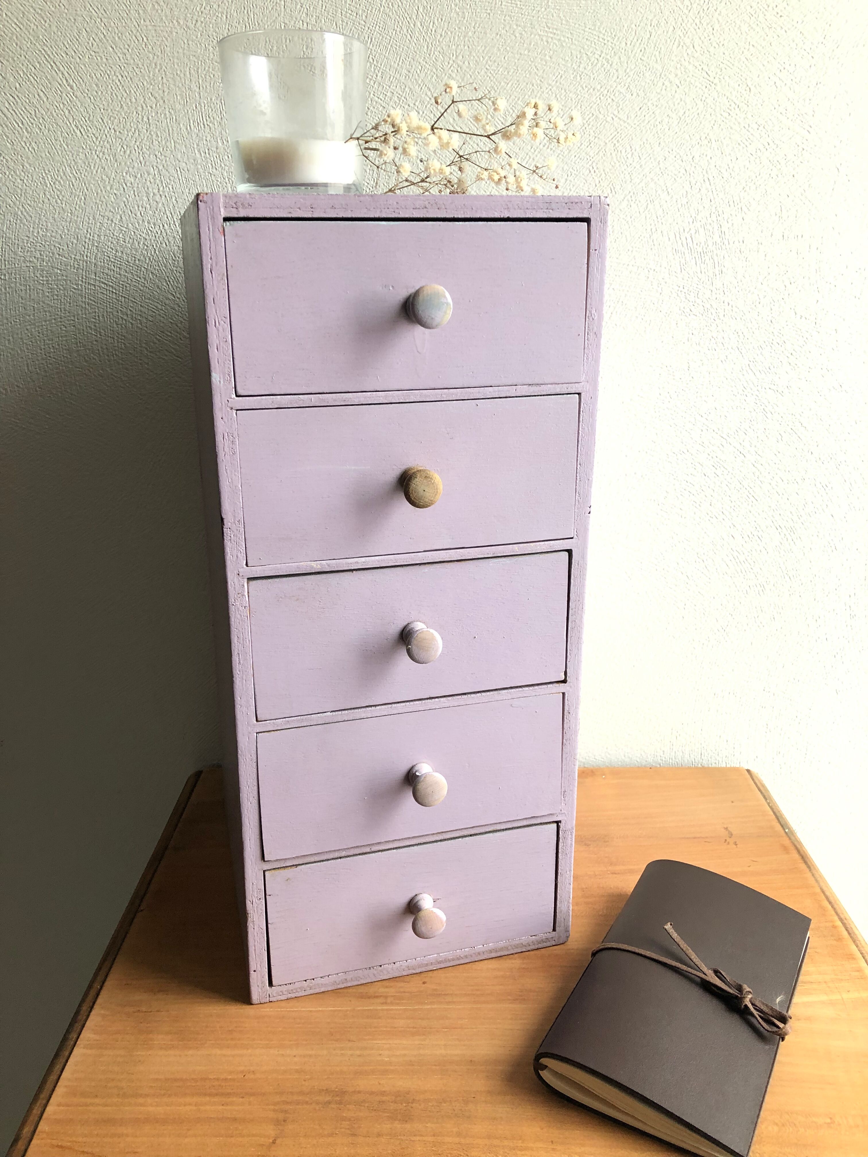 Storage locker wooden drawers
