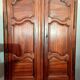 Burgundian wardrobe from the Louis XIII period in solid walnut.