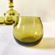 Blown glass liqueur carafe and its 4 small glasses