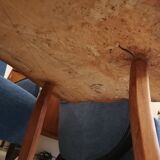 Coffee table in elm magnifier