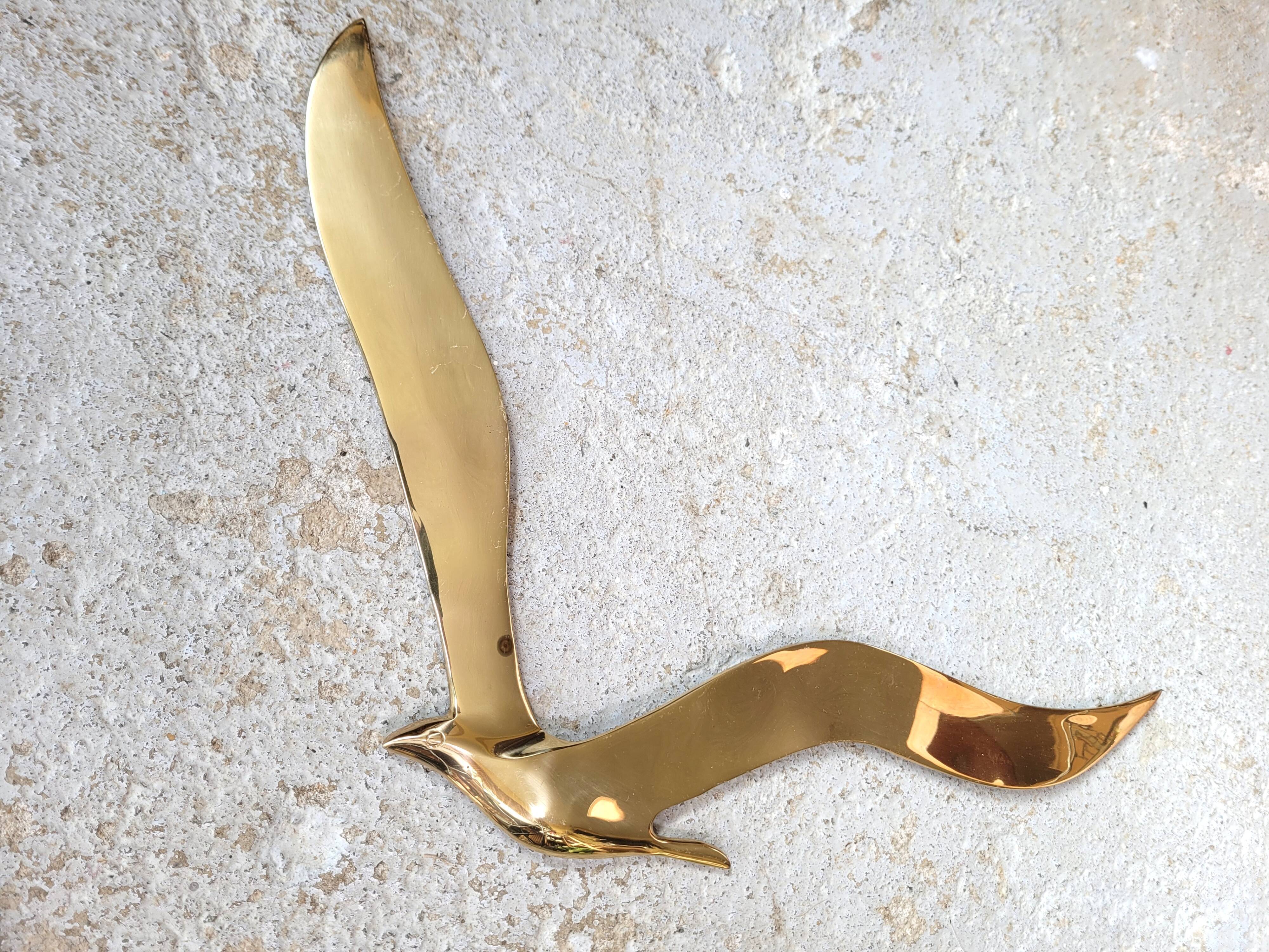 Envolée de 3 mouettes ou hirondelles laiton