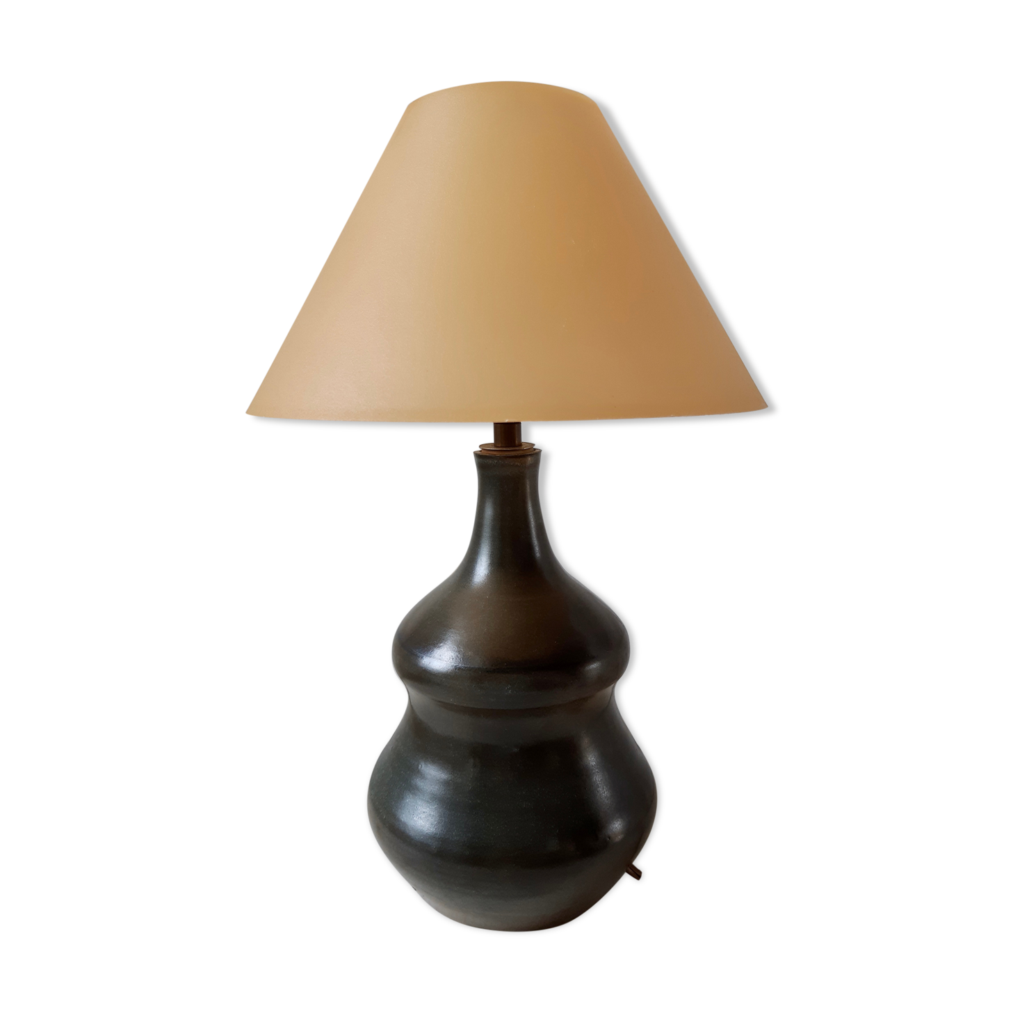 Handmade 70s sandstone lamp in France