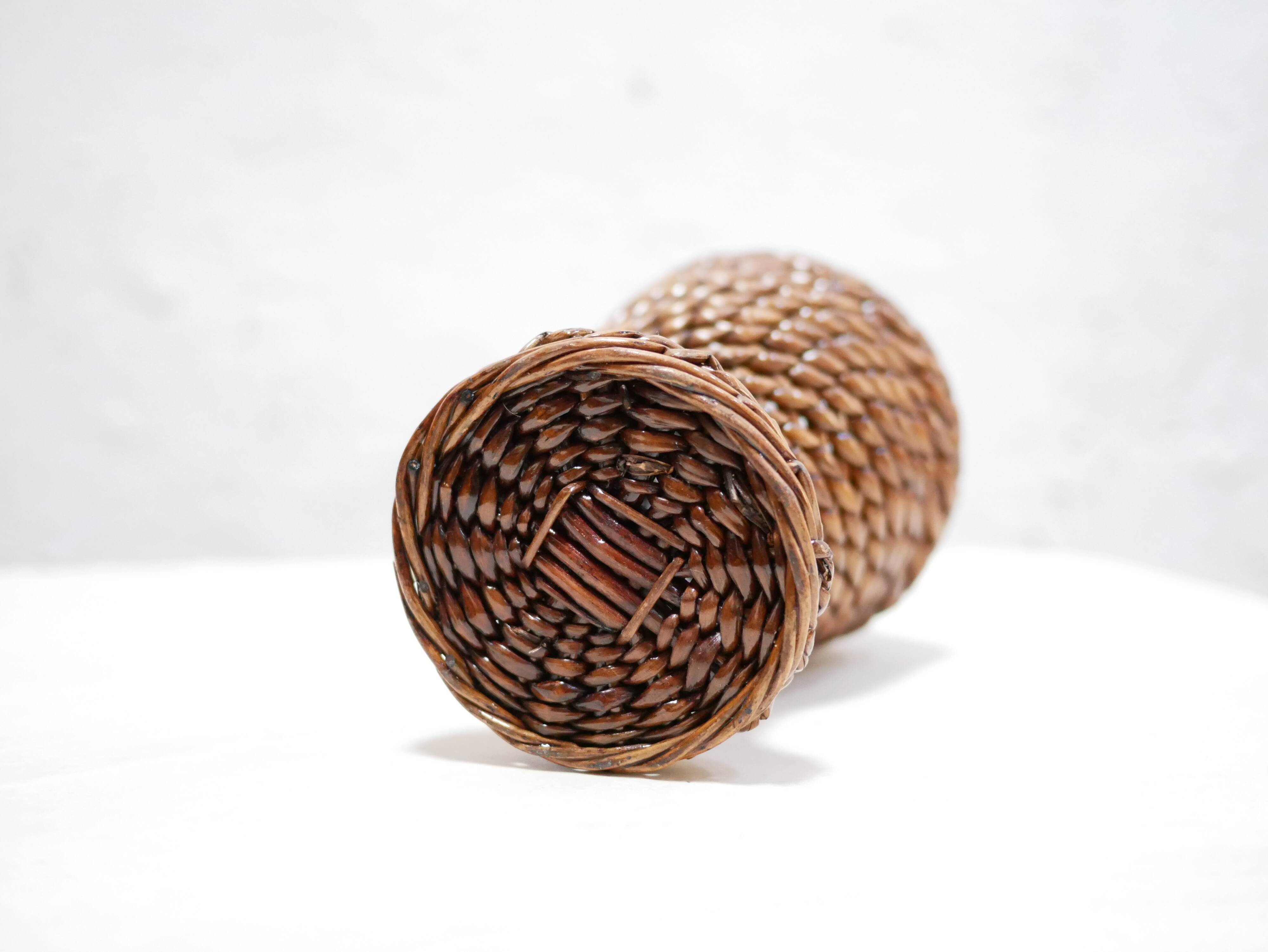 Vintage wicker vase