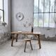 1950s rattan table with ceramic top