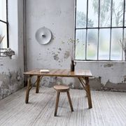 1950s rattan table with ceramic top