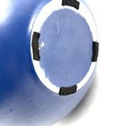Modern blue spherical ceramic vase, Italy 1970