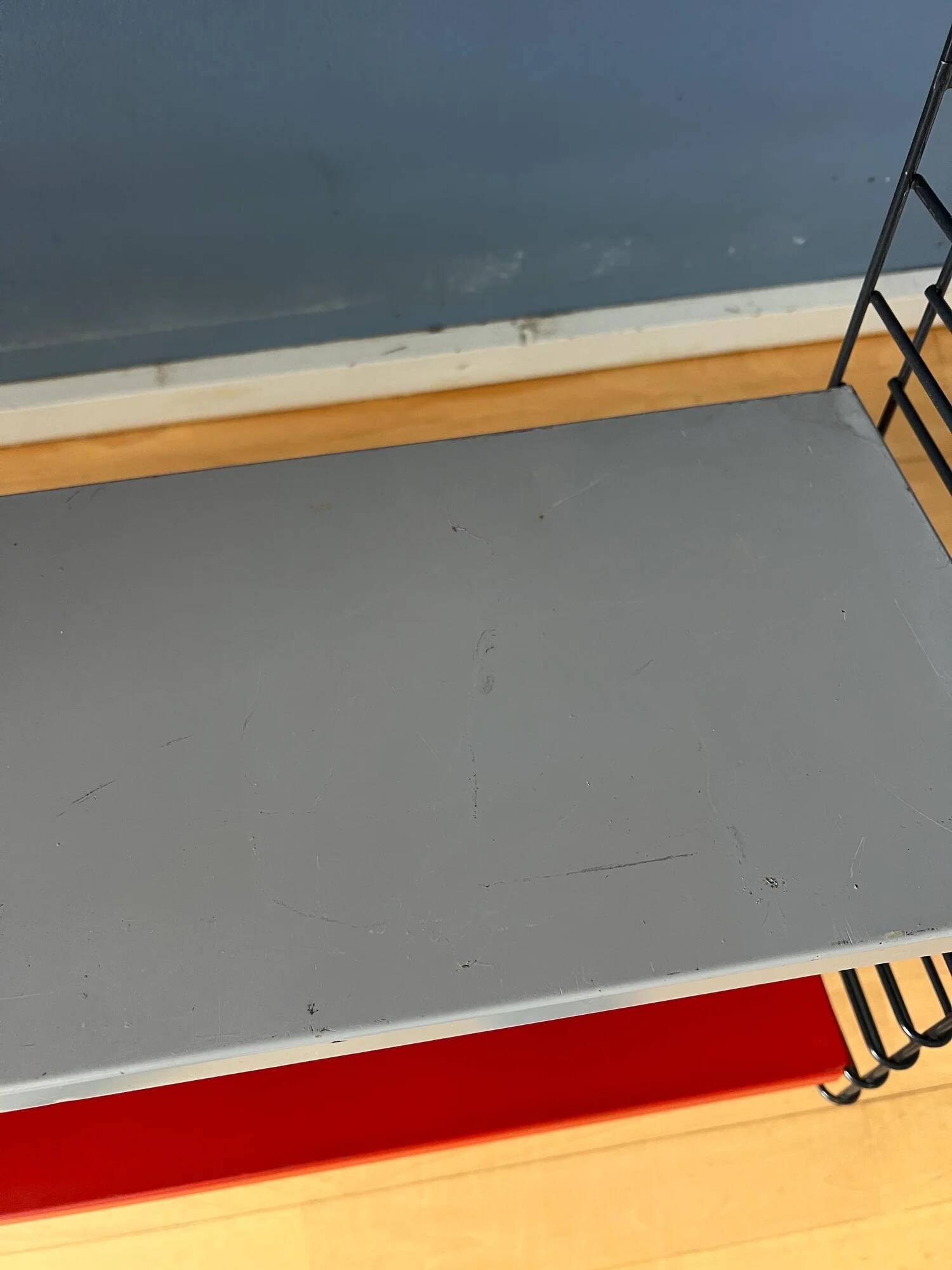 Orange, red and gray Tomado vintage modular wall system - shelves - unit