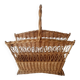 Old woven rattan magazine rack from the 1950s-60s