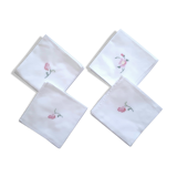 4 serviettes brodées