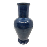 Vase Accolay en grès émaillé Bleu France Circa 1970