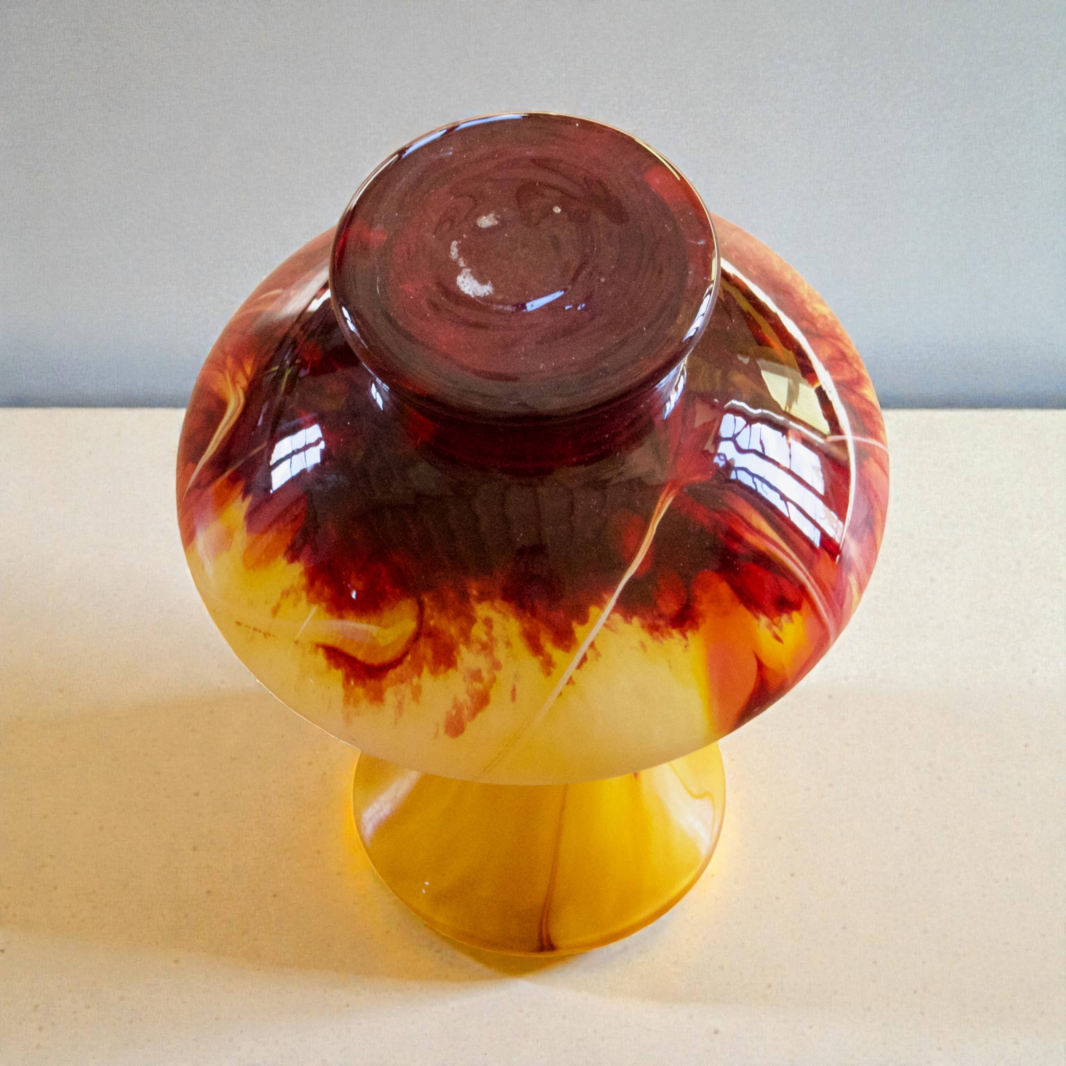 Murano vase in blown opaline glass circa 1960