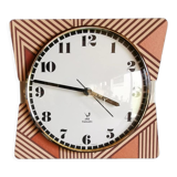 Clock silent rectangular vintage wall pendulum "Jaz copper pink"