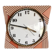 Clock silent rectangular vintage wall pendulum "Jaz copper pink"