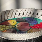 Plat à fruits "Intrecciata"vintage - céramique italienne