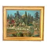 Sublime Oil on Panel "Parc de Chambrun" in Nice Côte d'Azur