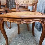 6 chairs canned Louis XV style