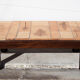 Coffee table roger Capron ceramic and wood herbariums, signed table, 60s