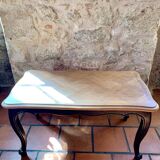 Louis XV Regency coffee table in black and wood