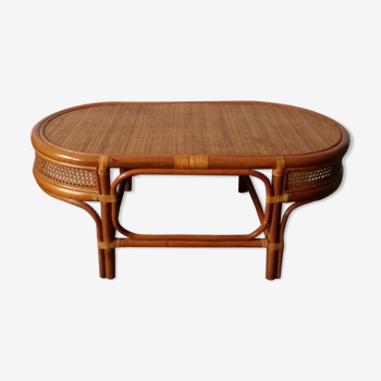 Table basse rotin