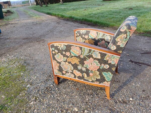Fauteuil Art déco Noyer