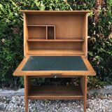 Oak writing desk by Roger Landault