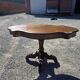 Antique round table in solid oak
