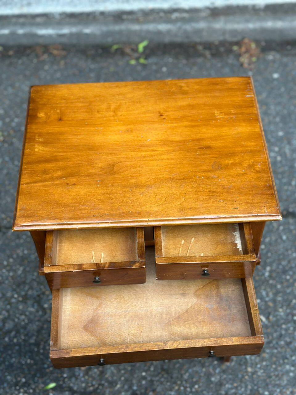 High bedside table Louis XVI in solid wood
