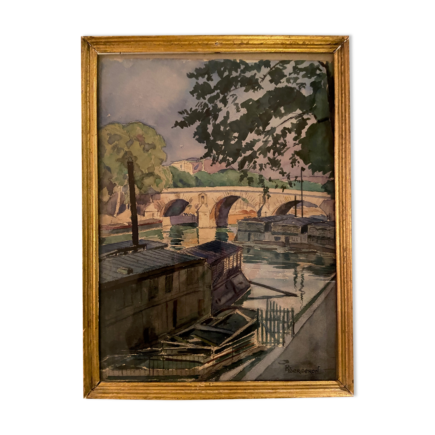 Watercolor signed R. Bergeron