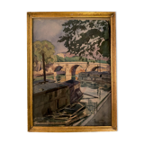 Watercolor signed R. Bergeron