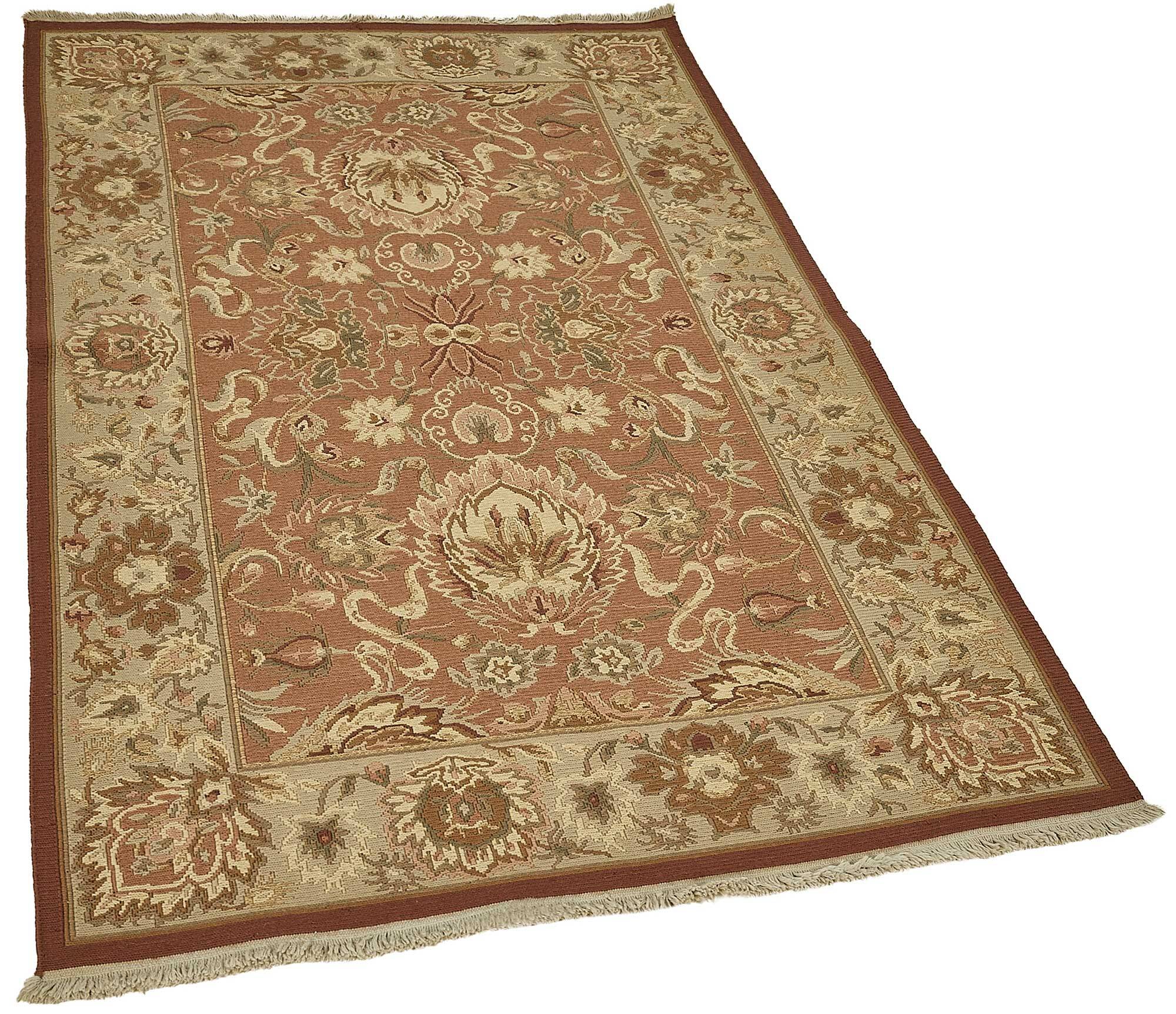 Turkish Handknotted Wool Oushak Rug 108 cm x 170 cm