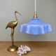 Vintage blue opaline lampshade pendant light