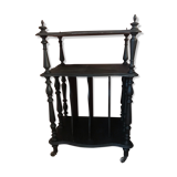 Black wooden music shelf library