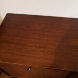 Vintage teak row with metal legs