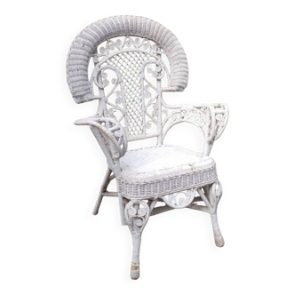 Victorian peacock style armchair