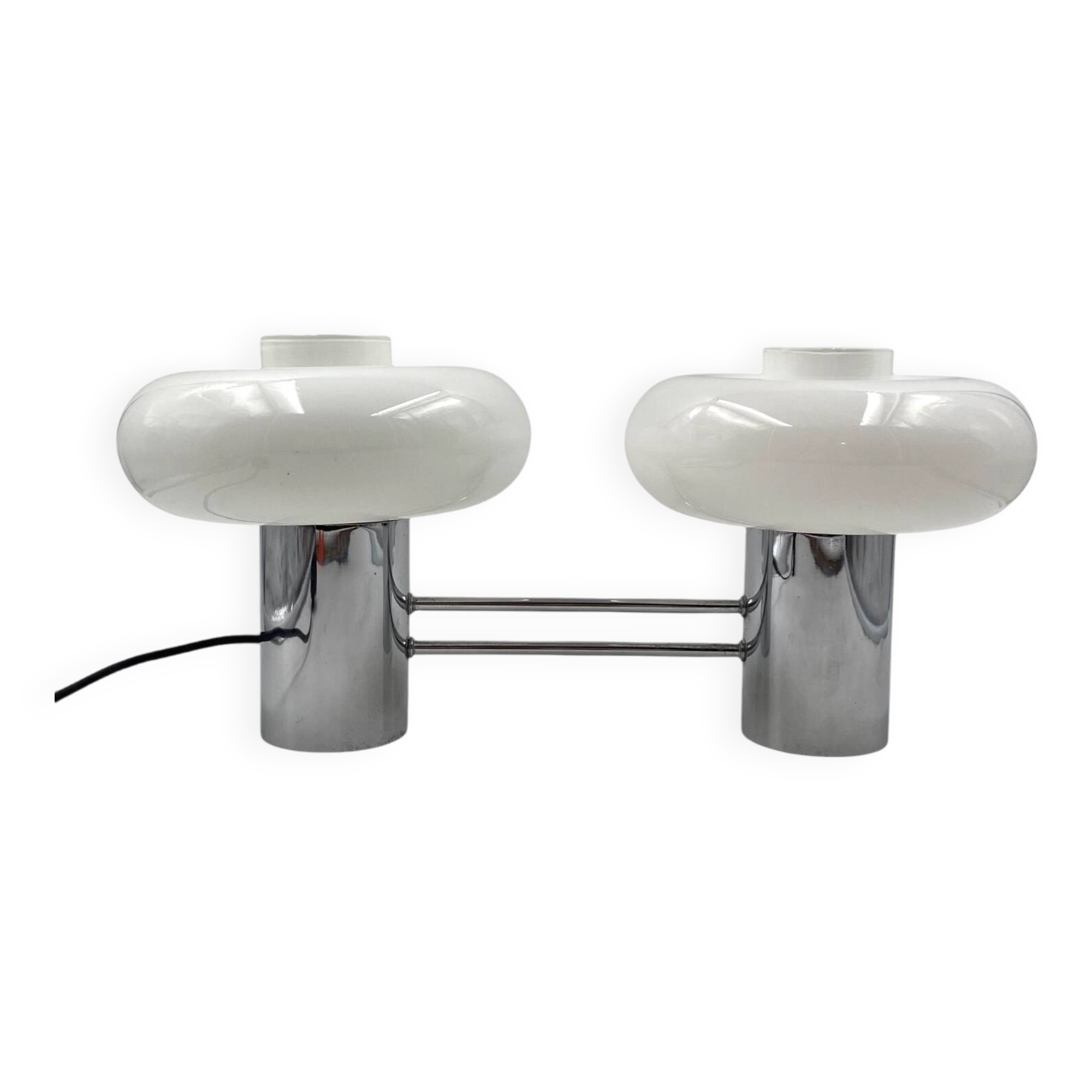 Mid-century two lights table lamp, Italy ca. 1970s