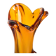 Artistic yellow glass vase from the mid-century, Tarnowiec, Sulczan, Europe, 1970s.