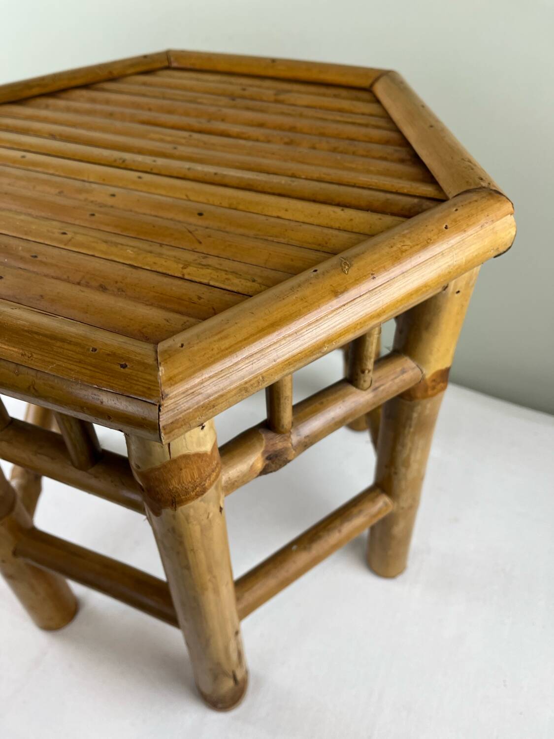 Vintage bamboo side table