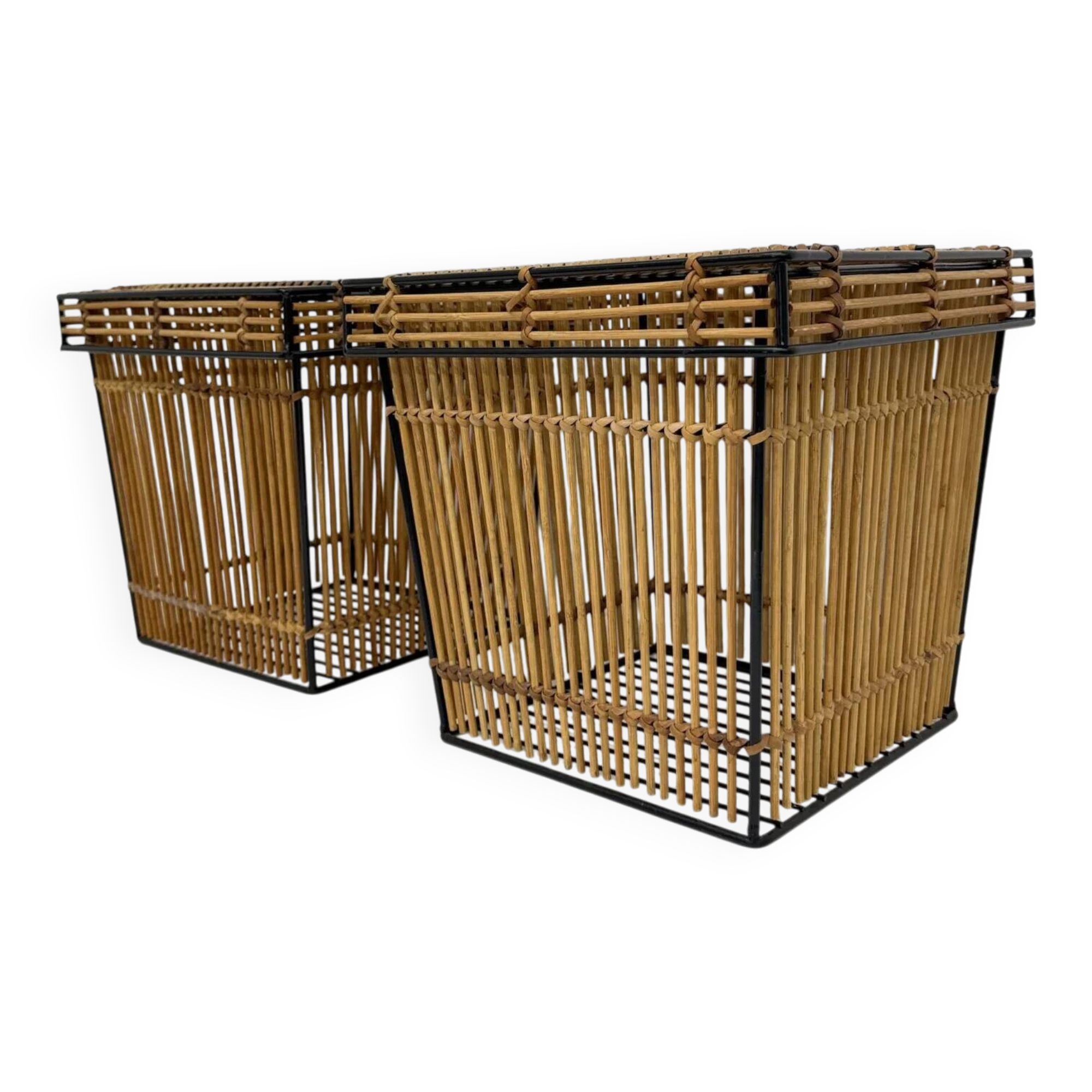 Set of 2 storage baskets by Dirk van Sliedregt for Rohé, Netherlands 1960s