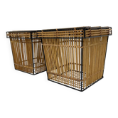 Ensemble de 2 paniers de rangement par Dirk van Sliedregt pour Rohé, Pays-Bas, années 1960.