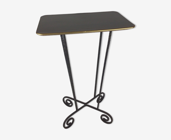 Sellette en fer forgé et formica