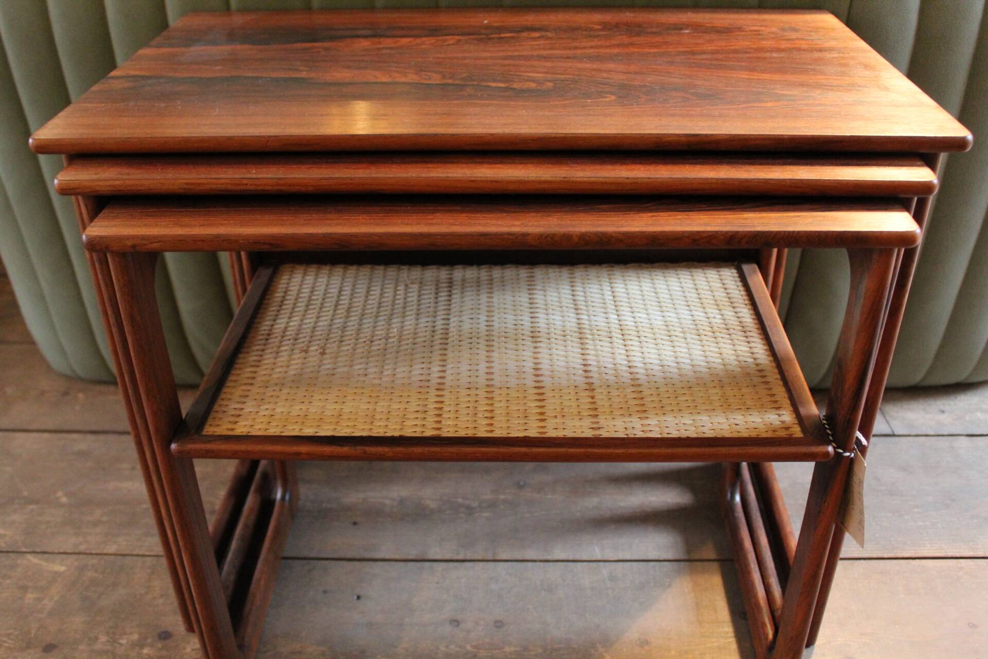 Palissander nested sidetable set by J Andersen for Silkeborg