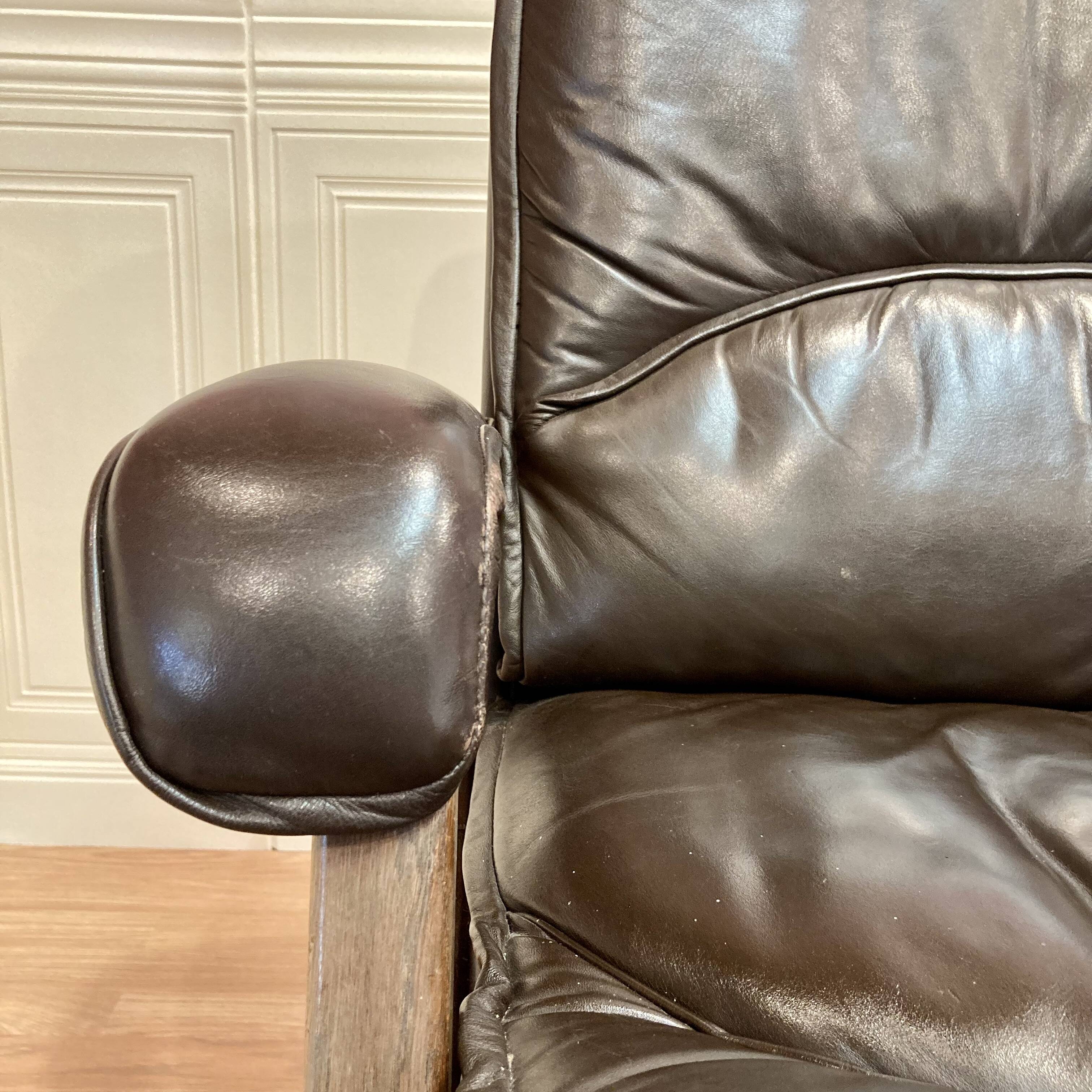 "drabert" armchair and ottoman set for "gerd lange" design 1960.