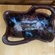 Coupe Centre De Table VALLAURIS Céramique Marron & Bleu Vintage #E172
