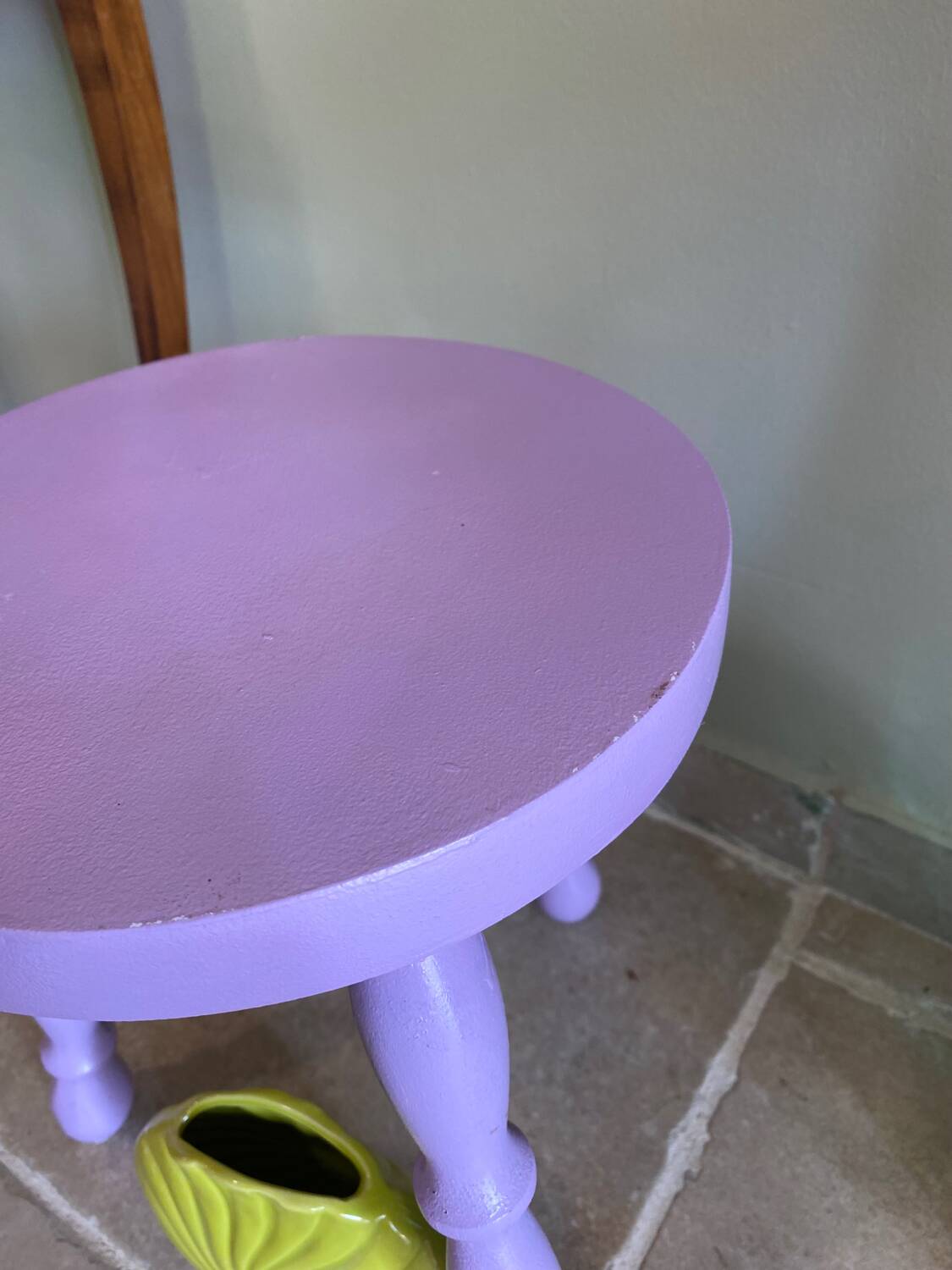 Lilac tripod stool