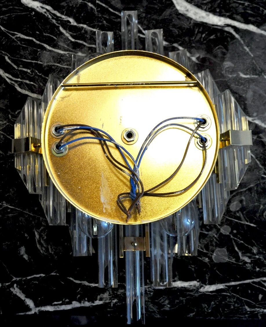 Venini wall lamp, cut crystals, Italy, 1970