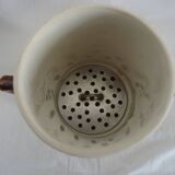 Vintage brown glazed ceramic teapot or herbal teapot