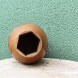 Ovoid vase in turned wood